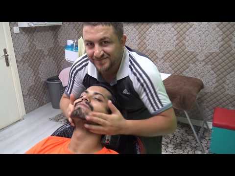 ASMR TURKISH BARBER💈ear burn💈 NECK CRACK-EAR CRACK=SHAMPOO MASSAGE=head,arm,ear,back,face massage