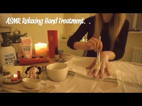 ASMR Softly Spoken Gentle Hand treatment with hand mask, file, oils and cream. Pampering me..