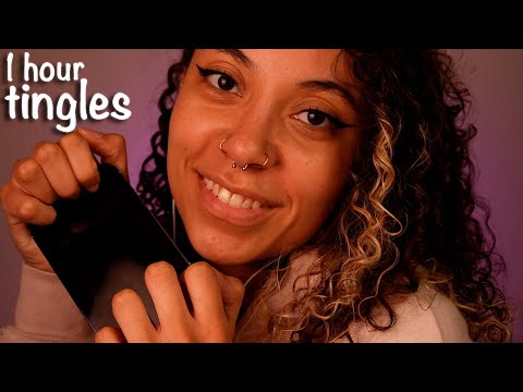 *EAR TO EAR* 1 Hour Gentle Mouth Sounds + Phone Taps (gentle background asmr) ~ ASMR #sleepaid