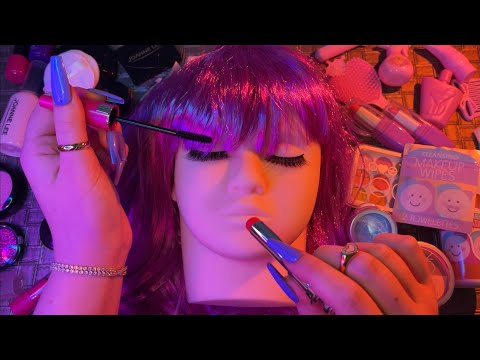 ASMR fake makeup on mannequin