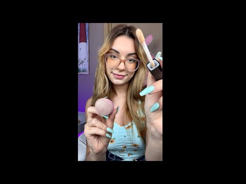 ASMR Doing YOUR Makeup Fast & Aggressive #shorts makeup in under a minute, personal attention, RP
