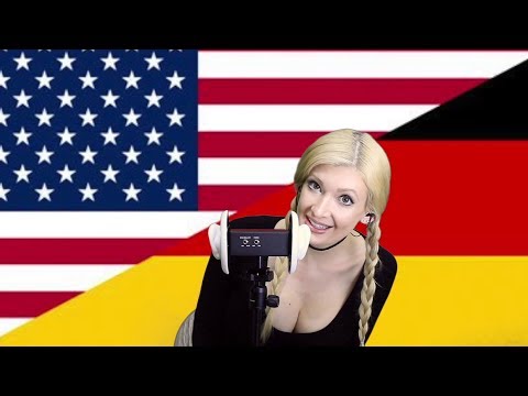 ASMR Whispers and Kisses ~~ English and German Ear to Ear