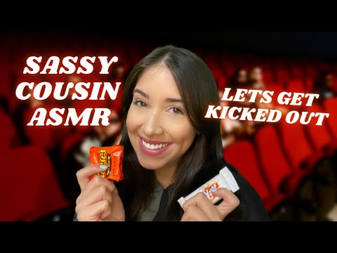 ASMR Crazy Latina Cuz takes you to the movies Sassy Role play ASMR