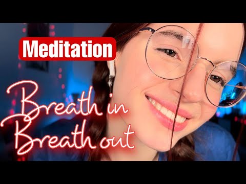 ASMR - Match My Breathing For Deep Sleep Up Close, Soft Whispers, Mic and Screen Brushing