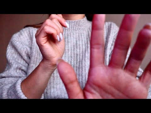 ASMR Face Touching Up Close Hand Movements | Personal Attention Affirmations Whispering