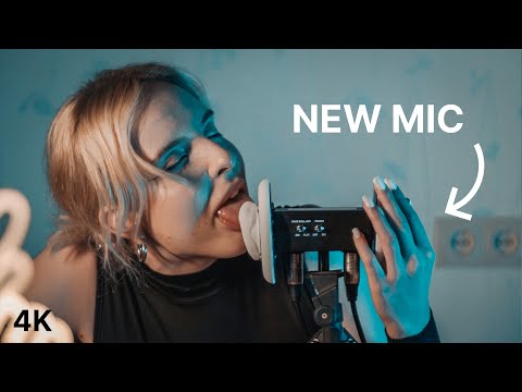 ASMR Ear Licking 3Dio | New mic | Gently Mouth Sounds for sleep (with Elsa)