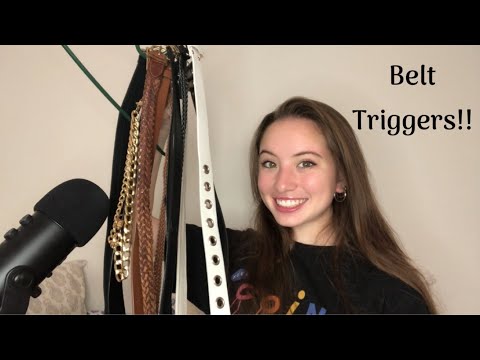 (ASMR) Belt Triggers + Gum Chewing