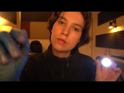 ASMR Examining You With A Bright Light |  Inaudible Whispering & Typing
