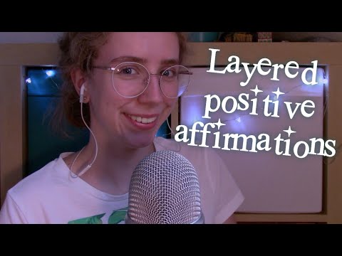 [ASMR] (Layered Version) Sloowww Positive Affirmations to help you feel Good + FLUFFY sounds ♥️🍬