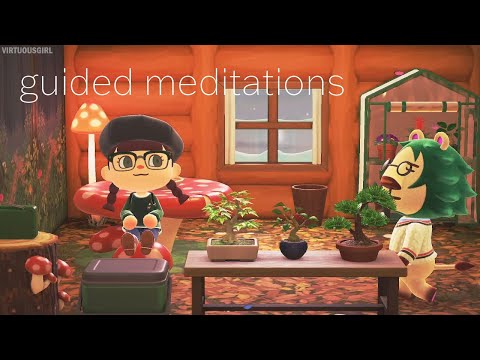 ASMR Three Guided Meditations 💛 feat. my ACNH builds