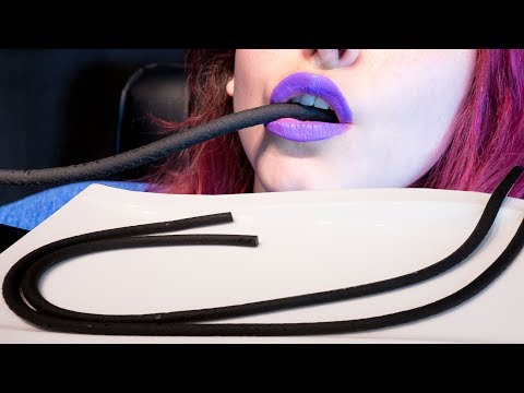 ASMR: Eating Cables?? 1 Meter Long Candy Ropes | Finnish Licorice 🇫🇮 ~ Relaxing [No Talking|V] 😻