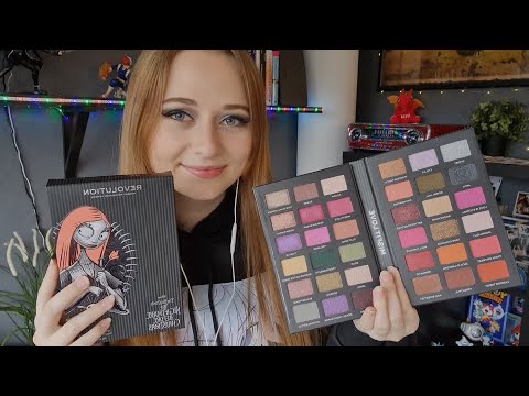 [ASMR] Makeup Swatching (Nightmare Before Christmas Sally Pallete)