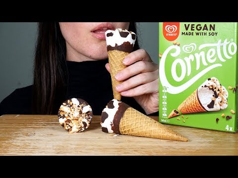 ASMR Cornetto Ice Cream Cones ~ Crunchy Eating Sounds (No Talking)