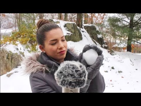 ASMR Outside - Snow Crunching // Glove Sounds