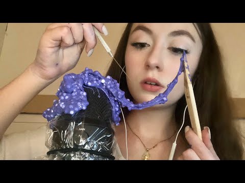 ASMR- PLAYING WITH SLIME IN YOUR EARS (BRAIN MELTING) 🤤👂🏽