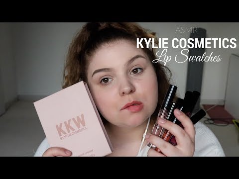 ASMR Swatching Kylie Cosmetics Liquid Lipsticks - Soft Spoken - Cap Sounds - Lipstick Sounds