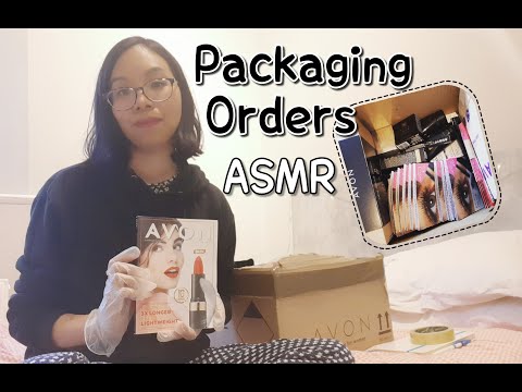 ASMR: Packaging My Orders (Crinkles, Latex Gloves, Tapping, Whispers, Writing)