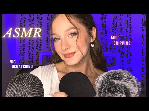 ASMR | Mic scratching/ Mic gripping (bare mic, foam cover, fluffy cover)