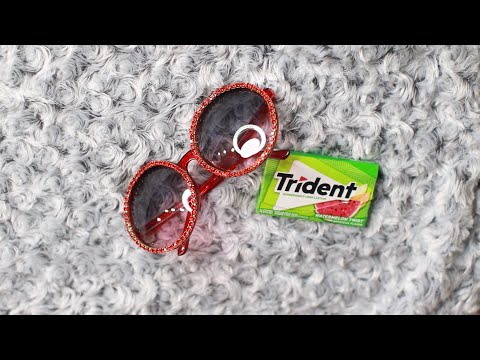 Red Ruby Shades ASMR Trident Watermelon Chewing Gum