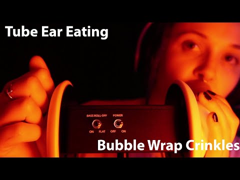 ASMR~ TUBE Ear Eating 👅 And The CRINKLIEST Bubble Wrap Brain Tingles 🤪