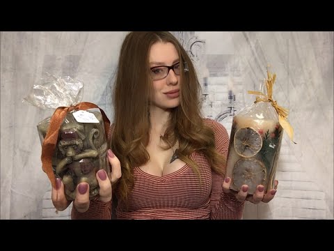 ASMR CANDLE COMPANY RP | Sweet, Sinister Owner Displays Her Selection | 2 For Tapping, 3 For Crinkle