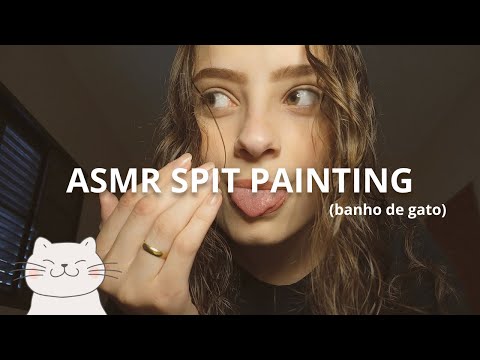 ASMR (sem voz) SPIT PAINTING MAKEUP PT.2 | Banho de Gato ♥ Camila ASMR