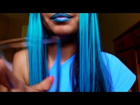 [ASMR]💙👅Blue Mermaid Finds and Licks a Drink Glass from the Human World 👅💙[Re-Upload]