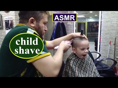 ASMR turkish child shave =child didn't cry=AĞLAMAYAN (ÇOCUK)traş'ı=ÇOCUKLARINIZA ,YİĞENİNİZE İZLETİN