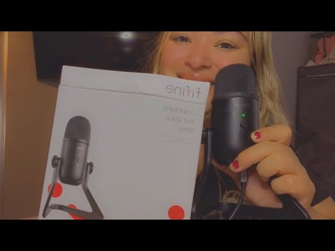 Asmr| unboxing new microphone 🎙 ft. Fifineasmr- some mouth sounds