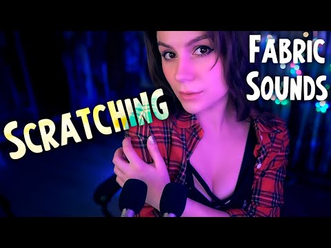 ASMR Scratching Clothes - medium to fast speed💎 Fabric Sounds, No Talking