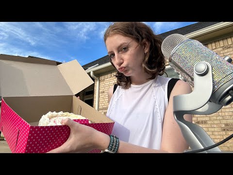 ASMR/ eating cake for 3k!!! Lots of mouth sounds, chewing exc!! #asmr