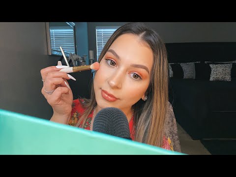 ASMR watch me do my makeup ✨ spring glam ✨🌺 whispers + tapping