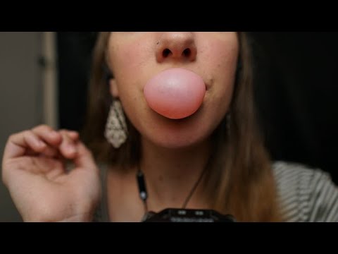 ASMR- Gum Chewing & Blowing Bubbles