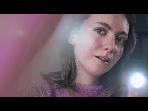 ASMR - Breathy Whispers & Visual Triggers [Ear to ear, up close]