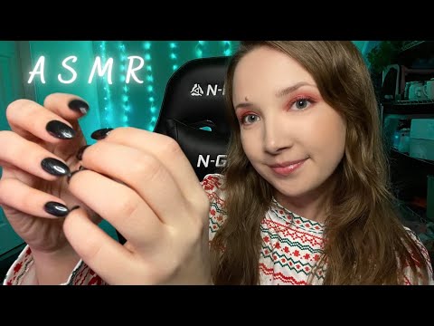 ASMR Hand Movements, Camera Brushing, Nail Tapping (requested triggers!)💕
