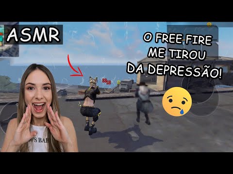 ASMR FREE FIRE 🔥 ESTOU DE ÁREA!!! O QUE ACONTECEU? VOU DOAR MINHA CONTA? (gameplay + conversa)