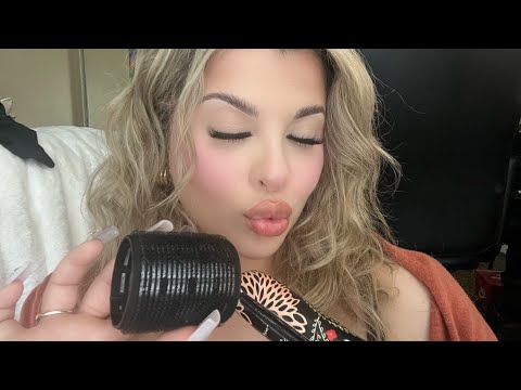 asmr ~ pampering you 💕 straightening and clipping your hair (clicky sounds)