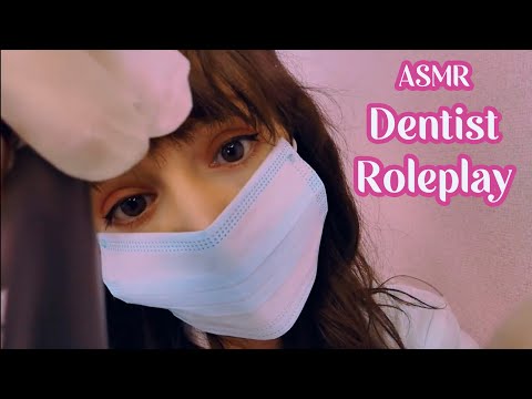 ⭐ASMR Dentist Roleplay, Cleaning your Teeth 👄 (Binaural, Soft Spoken with Accent)