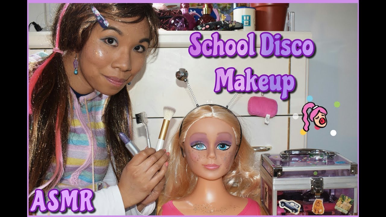 ａｓｍｒ: School Disco Makeup on a Doll Head  💃💄 | Roleplay | Soft-Speaking & Tapping