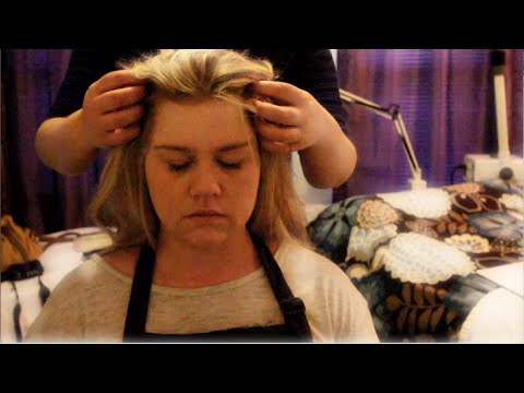 ASMR Massage and Scratching. Head and back. Hair Play. :)