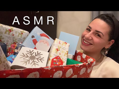 ASMR | Christmas Eve Box Haul 🎁 (Whispering, Tapping, Crinkle Sounds etc.)