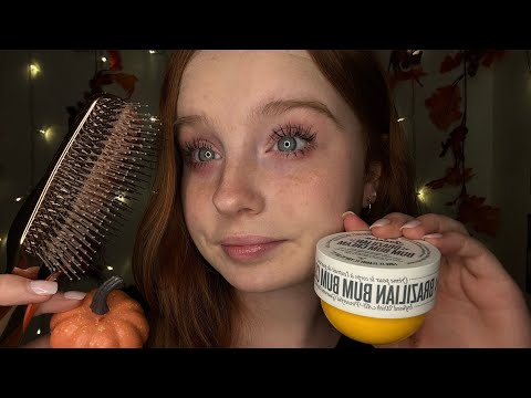 ASMR 🕯️🍂Cozy Fall Personal Attention (Layered Sounds, Affirmations, Hair Brushing)