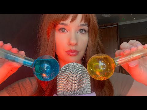 ASMR I'll give you a facial massage with Cryospheres 💦Sounds of water