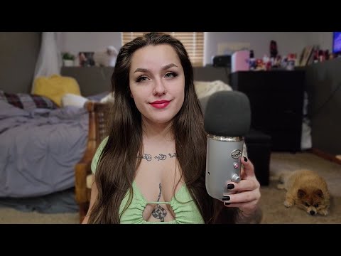 ASMR- Upclose Whispering With Kissing & Mouth Sounds!!!