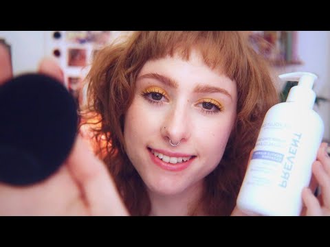 ASMR - Doing Your Skincare for Relaxation and Sleep. Layered Sounds & Personal Attention ♡