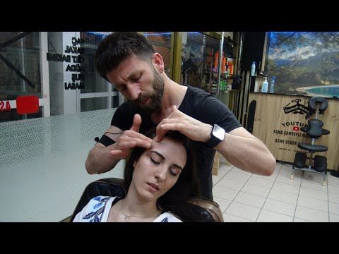 ASMR turkish female calming massage + female head, back, neck, nose, face, eyebrow, sleep massage