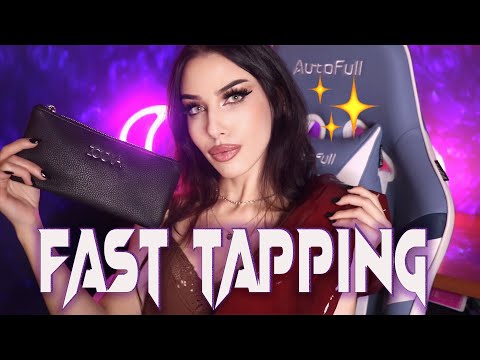 ASMR | Fast Aggressive Scratching & Tapping On Leather