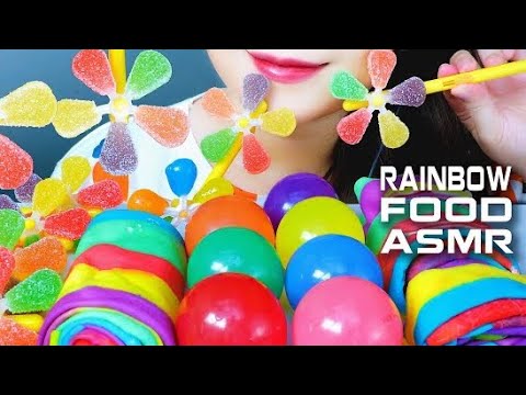 ASMR RAINBOW PLATTER , EATING SOUNDS | LINH-ASMR