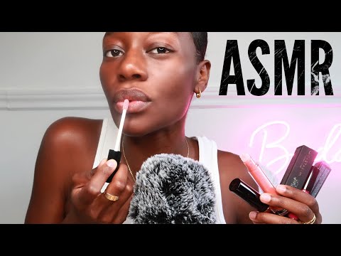 ASMR | UP CLOSE Lipgloss Application | Mouth Sounds | Slight Inaudible