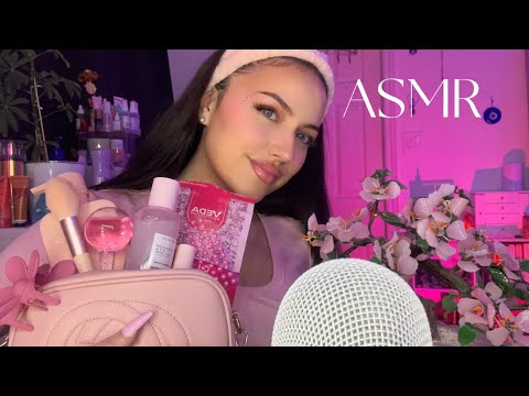 ASMR ~ pink trigger assortment! 💗🌸 (whispering, tapping, mouth sounds) #asmr